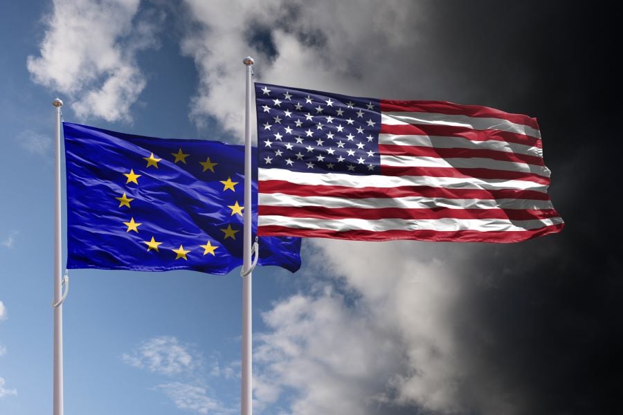 Amerikansk-Europæisk-flag